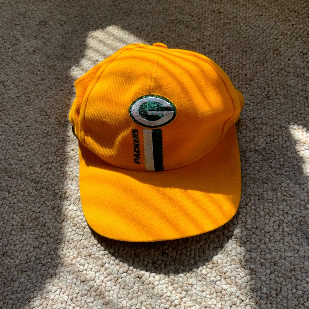 The Green Bay Packers Yellow Football Cap